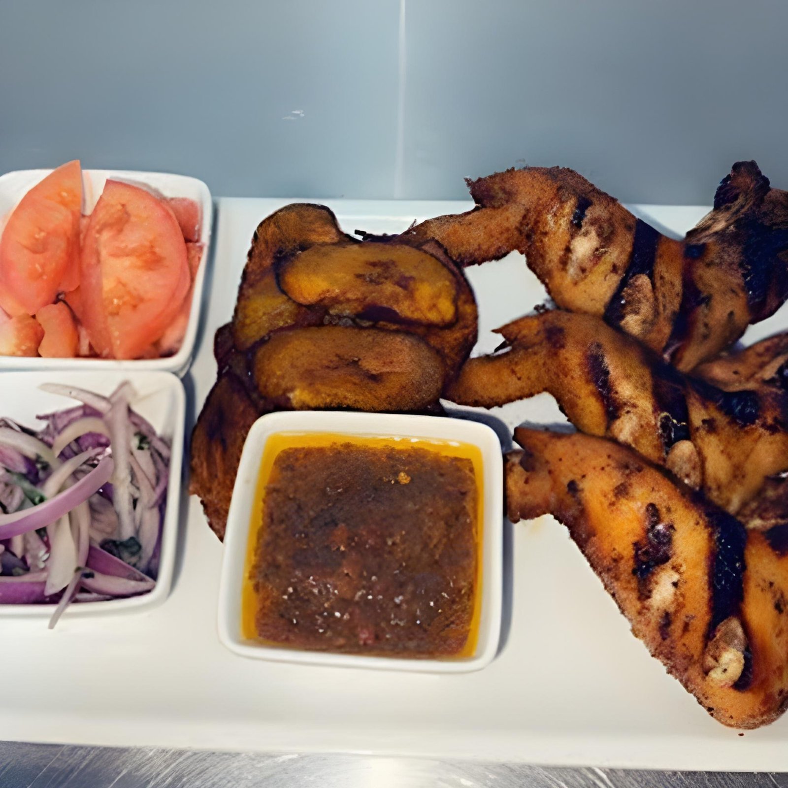 Full Wings With Plantains