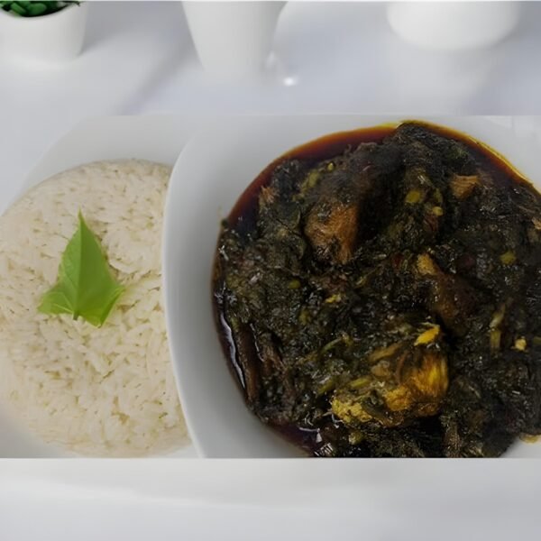 Red Oil Potato Greens With Rice